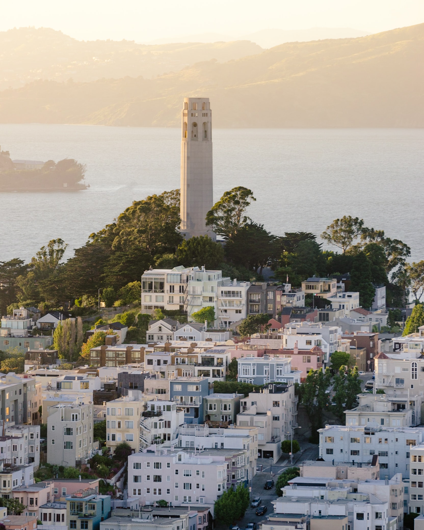 Looking toward Coit Tower and the Bay from the hills above North Beach — the neighborhood I ended up in.